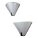 Pair of mid-century conical opal glass wall lights, Italy 1960s