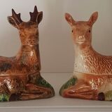 Duo of 2 terrines Michel Caugant Cerf and Biche