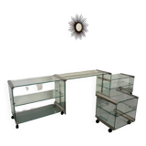 Italian design glass console storage unit by Gallotti & Radice An70