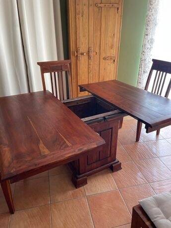 Table à manger avec 4 chaises en Teck