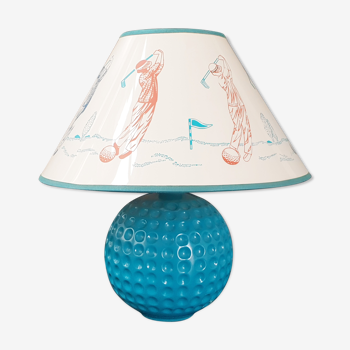 Vintage golf ball table lamp