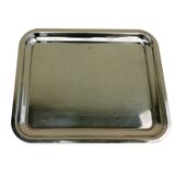 Set of 4 ice cream cups, stainless steel, dessert cups on foot with tray