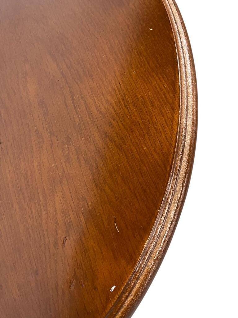 Vintage round wooden side table