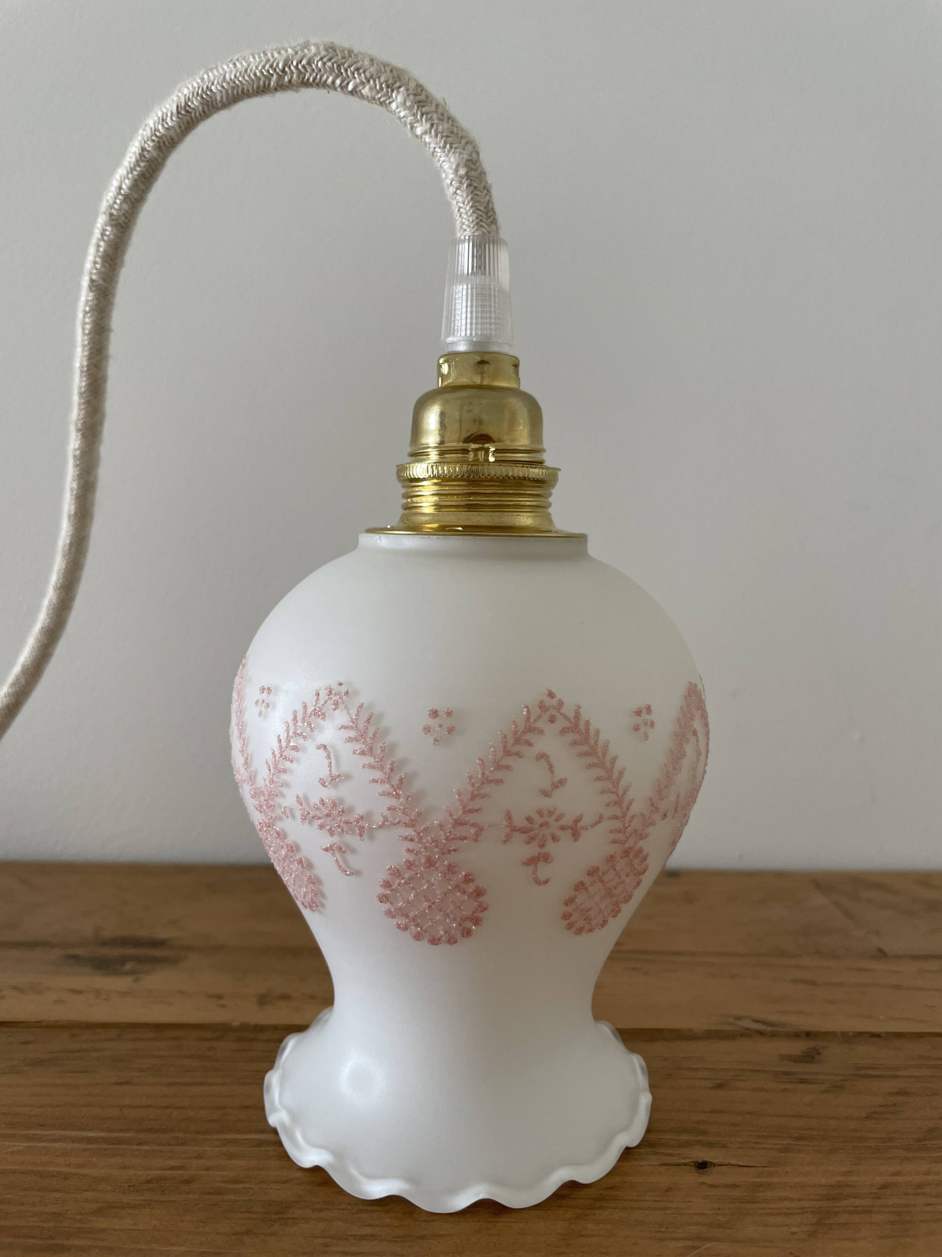Vintage opaline lamp