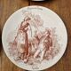 Set of 6 earthenware plates from Sarreguemines U&C Signs of the Times.