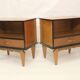 Pair of vintage bedside tables in oak veneer, 1960