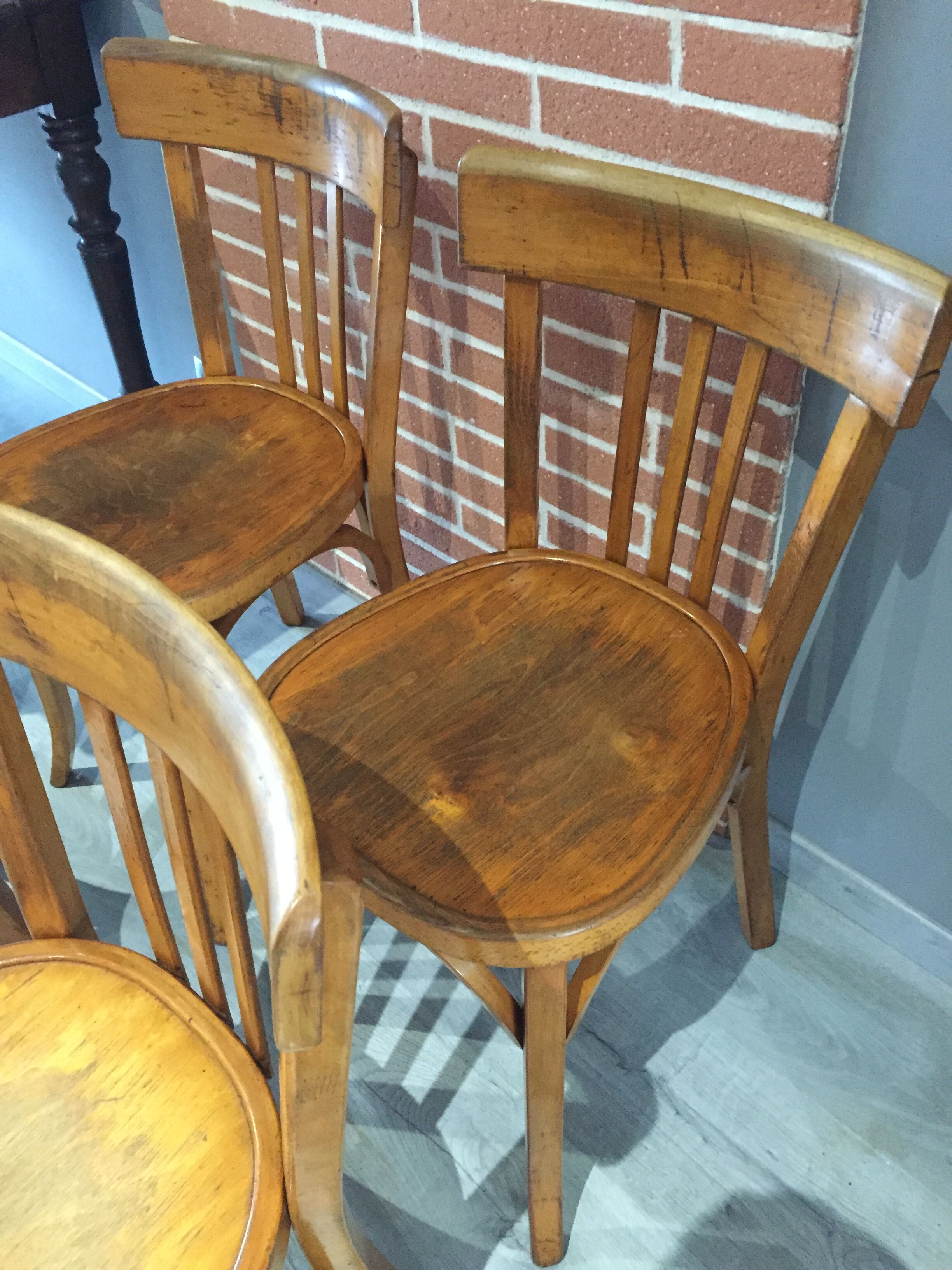 Suite of 4 Baumann bistro chairs 60