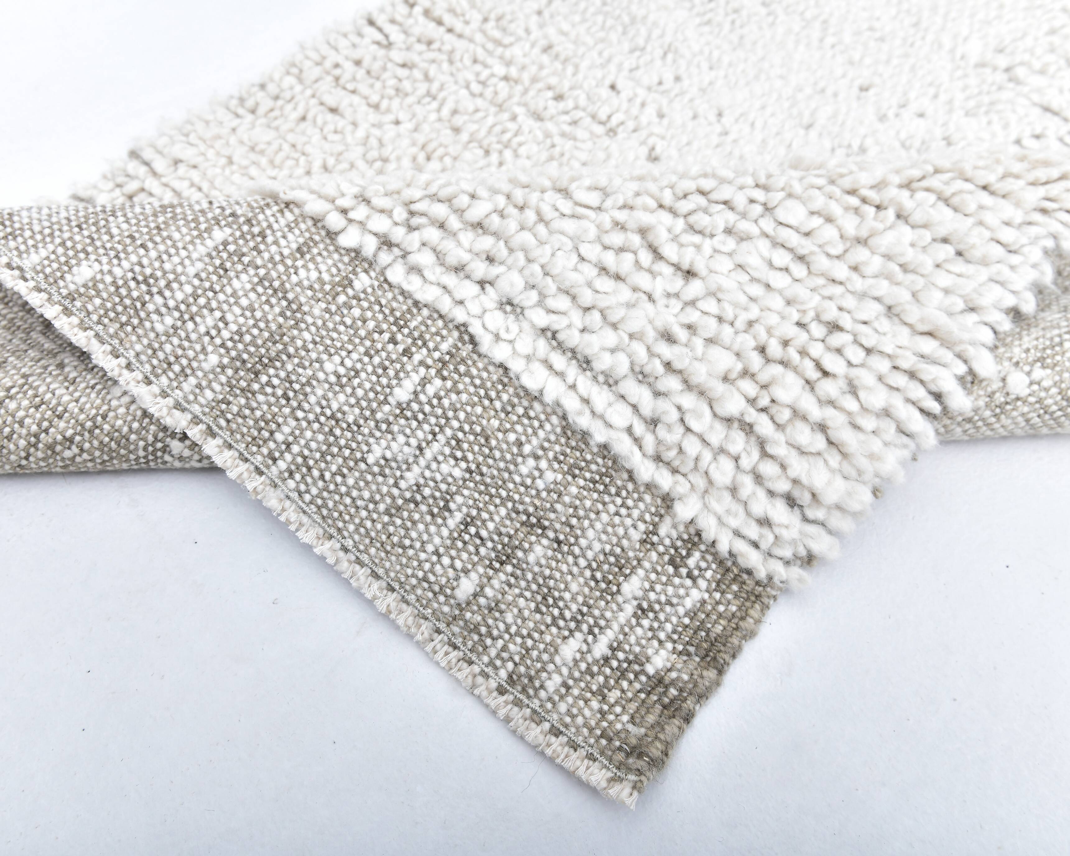Tapis de couloir vintage en laine fait main de 2 x 8 pieds