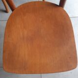 Set of 3 curved wood bistro chairs