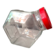 Glass candy jar red lid borgonovo italy