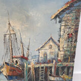 Marine oil on canvas signed Florence
