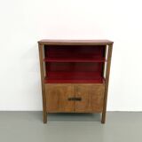 1950s Brazilian modernist library in exotic wood and lacquer.