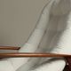 Vintage Teak "Scoop" chair with ottoman by R.Huber & Co