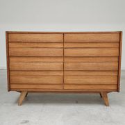 U-453 dub chest of drawers by Jiri Jiroutek for Interier Praha 1960