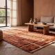 Tapis en laine pure fait main traditionnelle taille 2/3 m