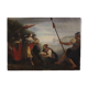 Peinture italienne antique Moïse sauvé des eaux du XVIIIe siècle