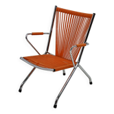 "Scoubidou" Orange Vintage 60's Folding Child's Armchair Chair