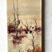 Tableau huile sur toile vintage