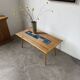 Rattan and ceramic coffee table, 60s