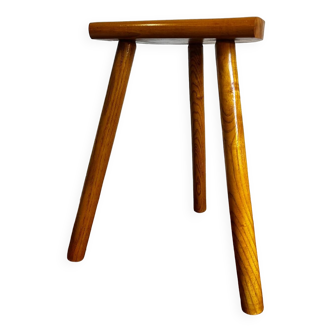 Elm wooden tripod stool