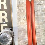 Vintage wooden Rossignol Hickory ski pair