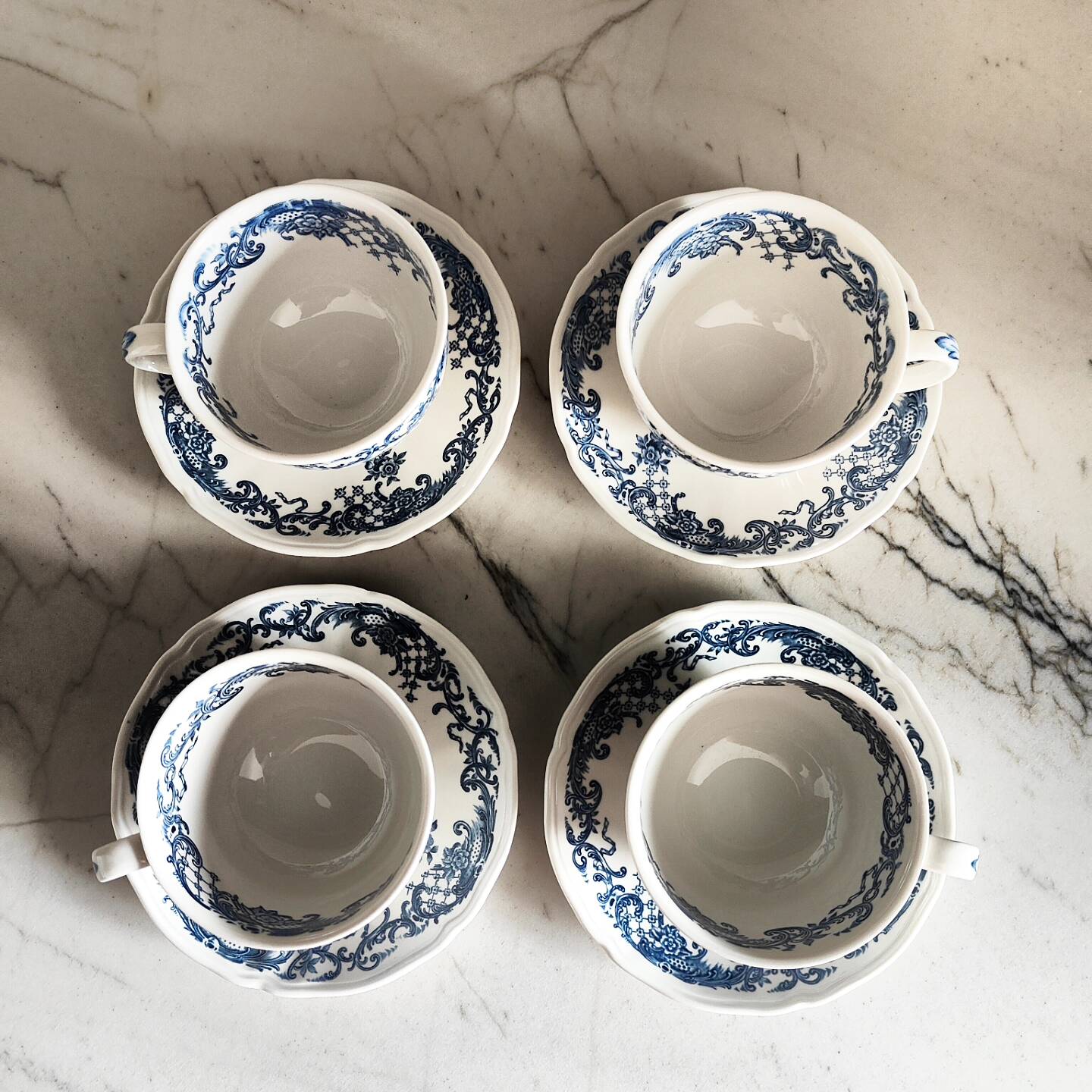 4 Villeroy and Boch cups and saucers