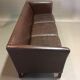3-seater brown leather sofa Scandinavian design 1960.