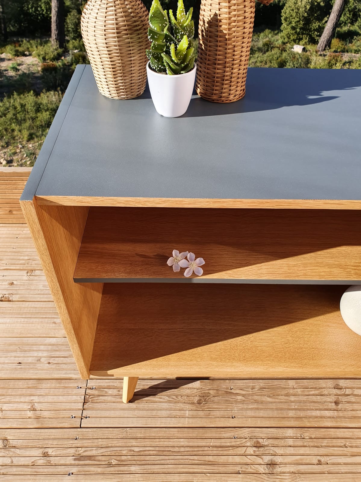 Vintage sideboard with compass feet