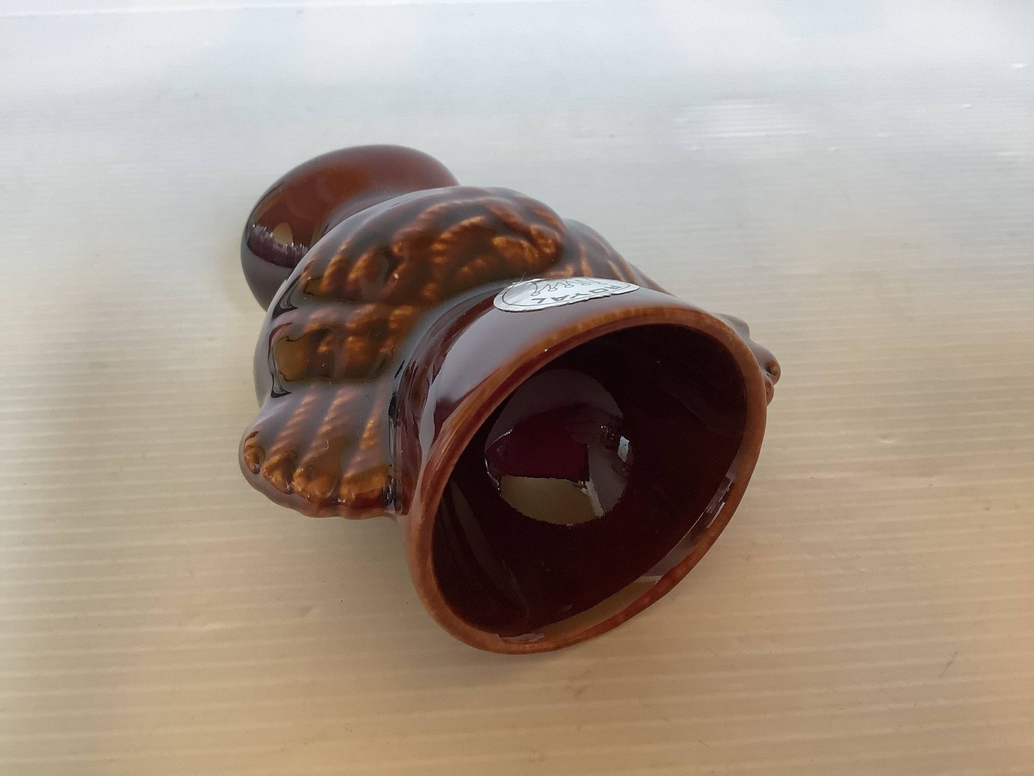 Coquetier poule marron royal keramiek