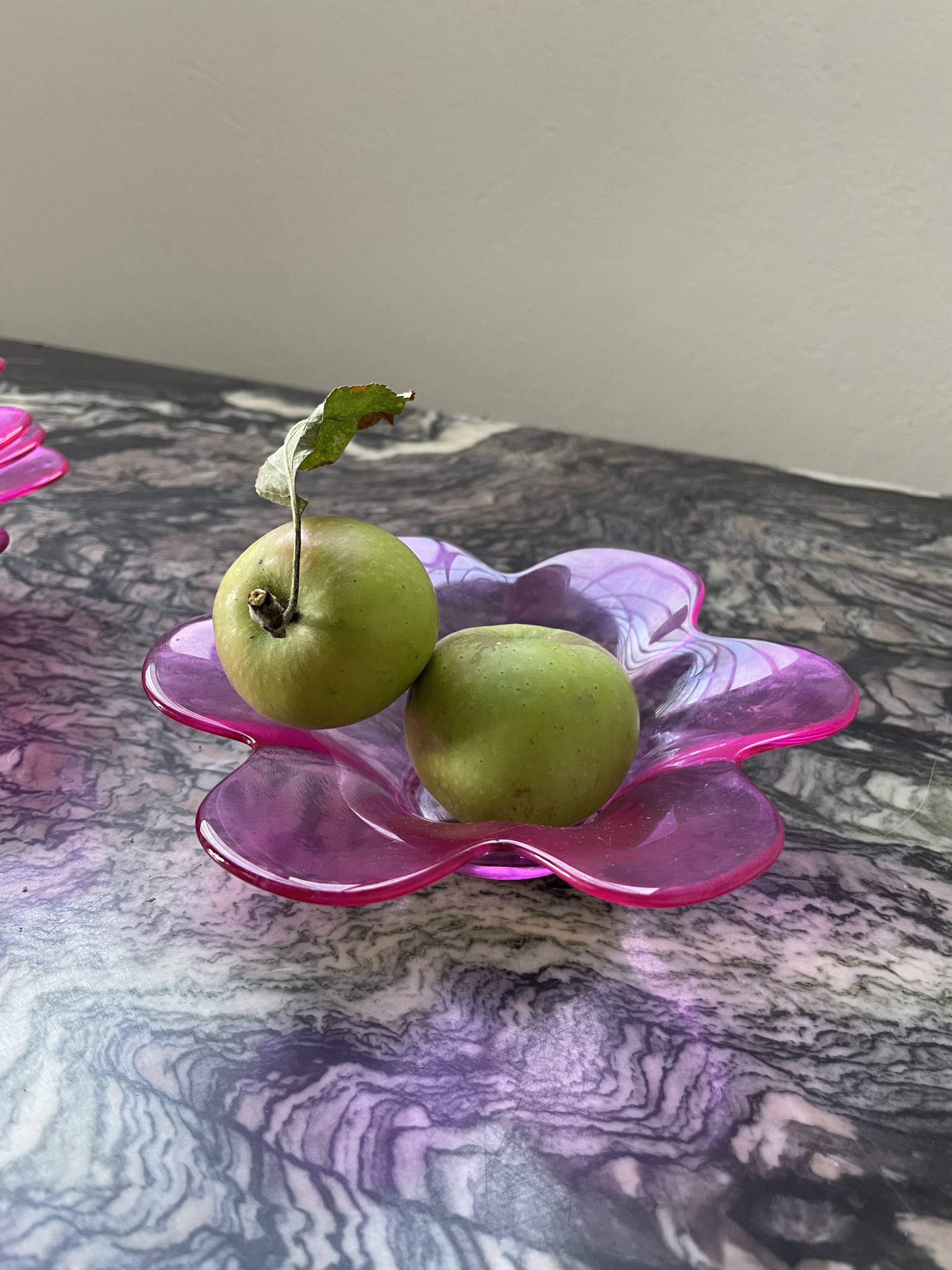 6 pop pink glass cups