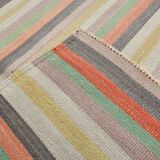 Turkish Soft Pastel Handmade Wool Kilim Rug, 167x298Cm