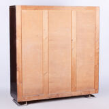 Restored triple-door wardrobe by mücke - melder, lacquered wood, czechia, 1930s