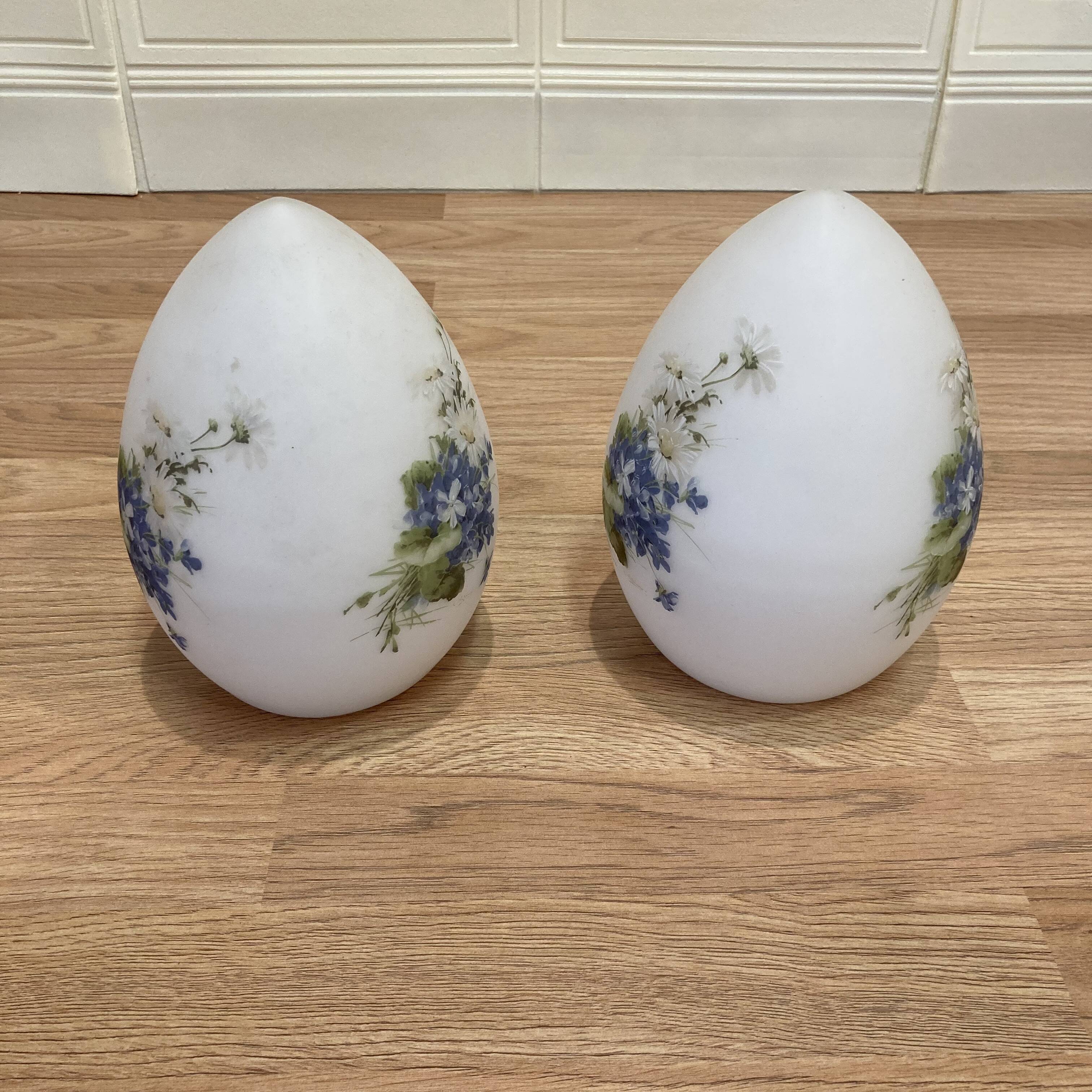 Pair of opaline lamps, 1950s design "Ben Swildens".