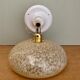 Vintage lampshade in Clichy glass pale yellow