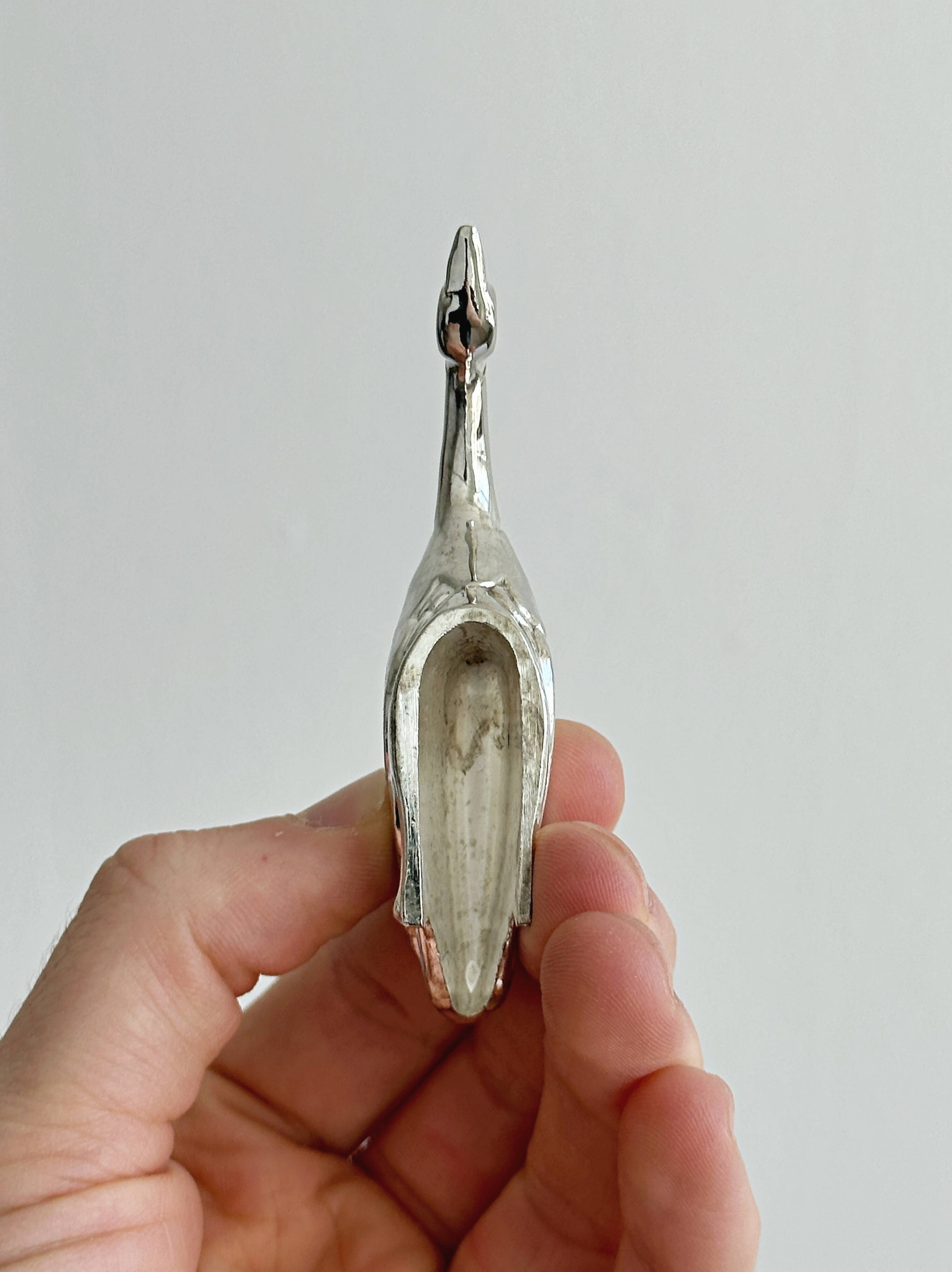 knife holder goose set of 6 metal