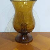 Very pretty candle holder in Biot bubble blown glass