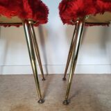 Paire de chaises moumoute