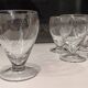 17 small crystal liquor glasses, chiseled pattern - Perfect condition.