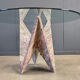 Architectural marble and glass dining table, 1970s