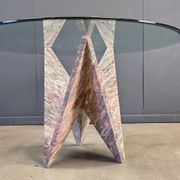 Architectural marble and glass dining table, 1970s