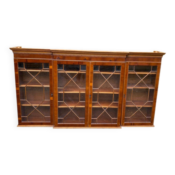 Large English Style Display Cabinet with Crossbars