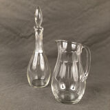 Set consisting of a decanter and a crystal broc of the same model