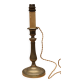 Electrified brass candle holder
