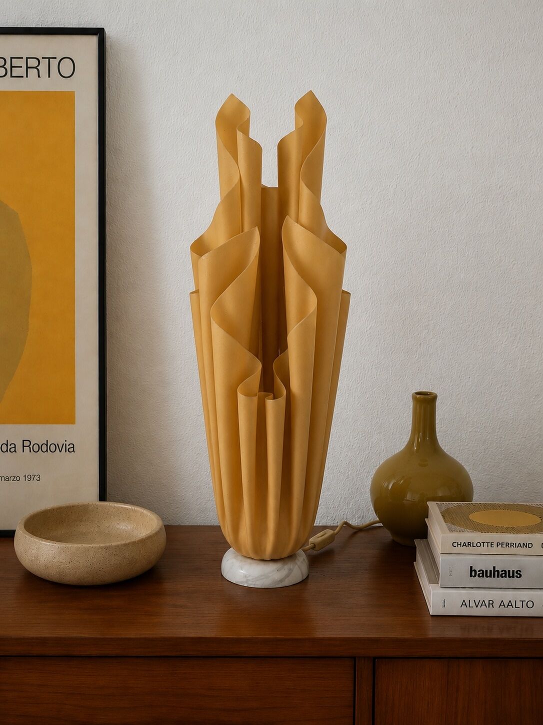 Vintage 1970s table lamp Athéna Georgia Jacob - 56 cm