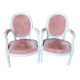 Paire de fauteuils médaillons style Louis XVI