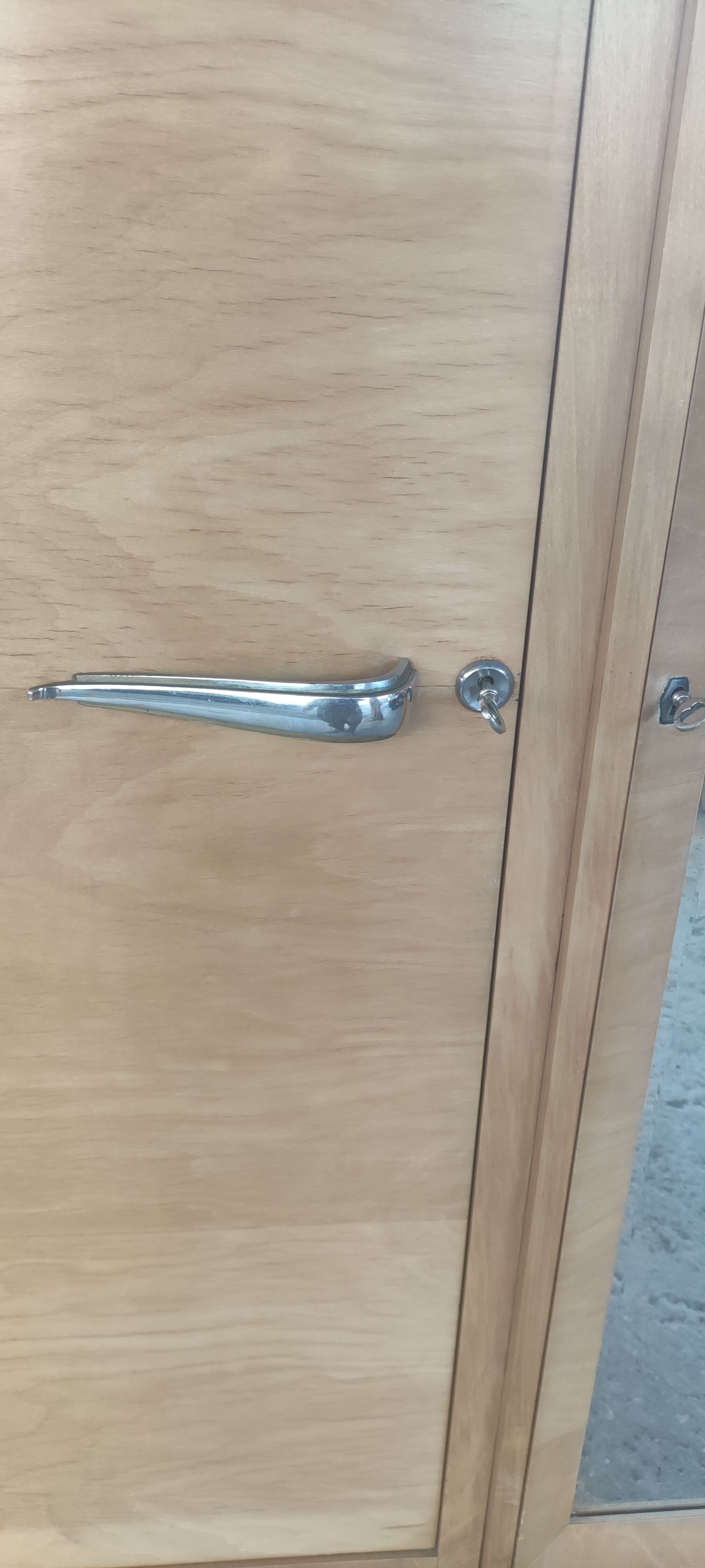 3-door art deco elm veneer cabinet