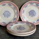 Six Art Deco plates in Longwy service "Normandy"