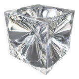 Daum france, rare cendrier cube "roc22", vers 1975, tbe