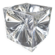 Daum france, rare cendrier cube "roc22", vers 1975, tbe