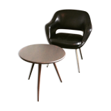 Coffee table round compass feet